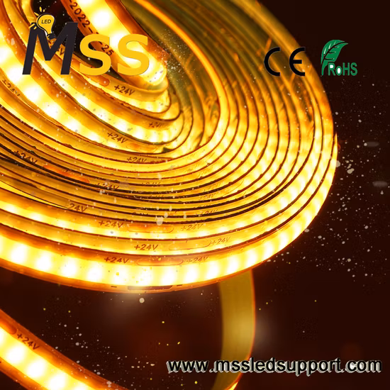 2022 Nuevo desarrollo económico duradero 336LEDs/M DC24V 8mm 8W/M 3000K 6000K tira LED COB Flexible