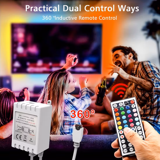 No impermeable 5050 RGB SMD 10m 180LEDs Bluetooth kits de tira de luz inteligente con 24 teclas LED trabajo decoración navideña Sensor de luz